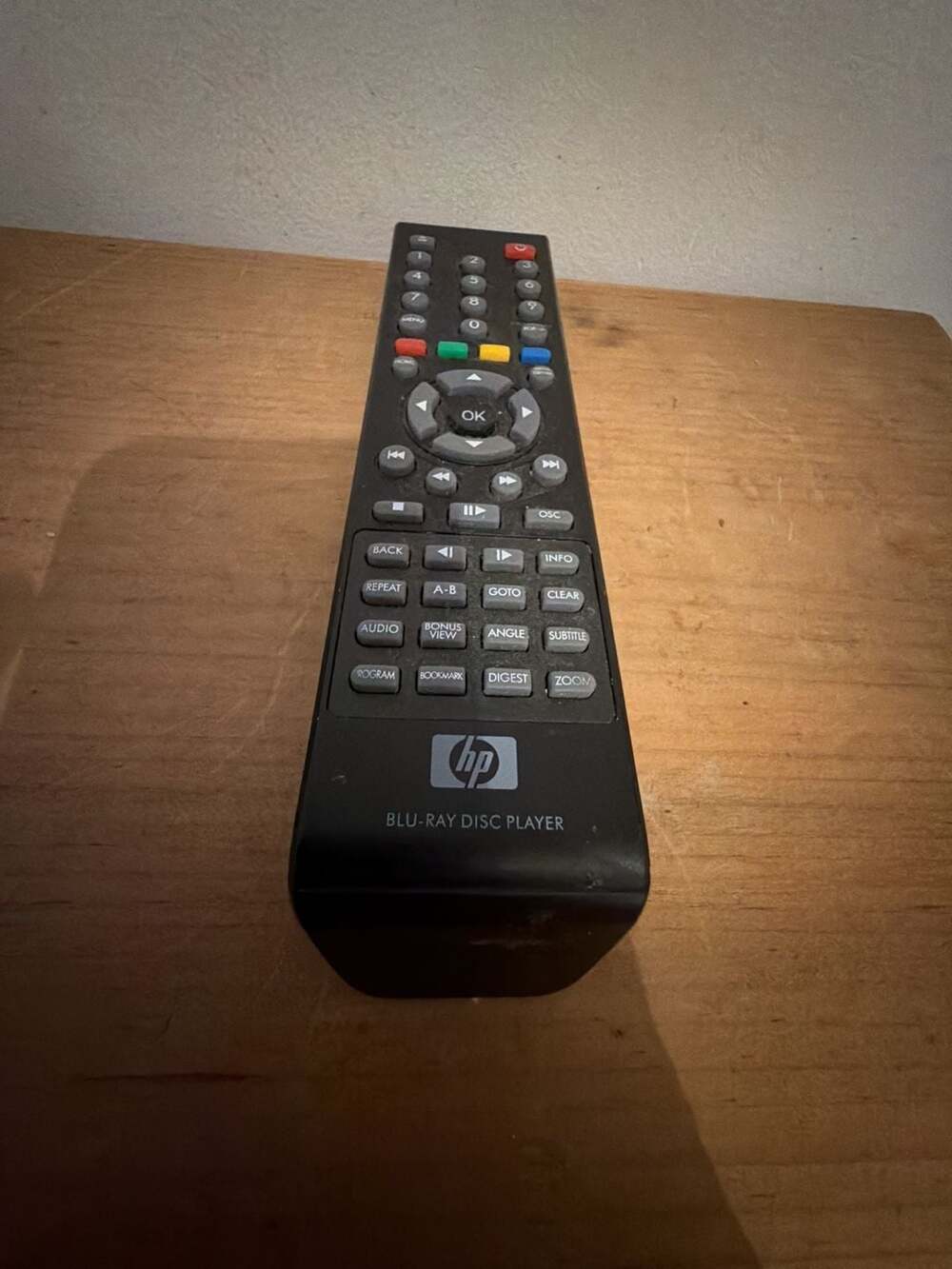 HP Blu-Ray Disc Player Remote Control